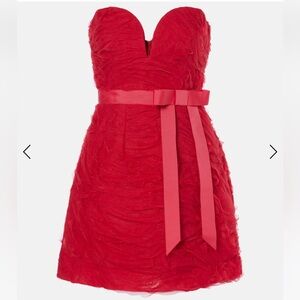 Rebecca Vallance Fernanda Red Strapless Mini Dress